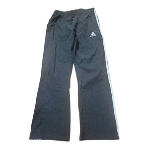 Adidas Kids Black Joggers with White Stripes